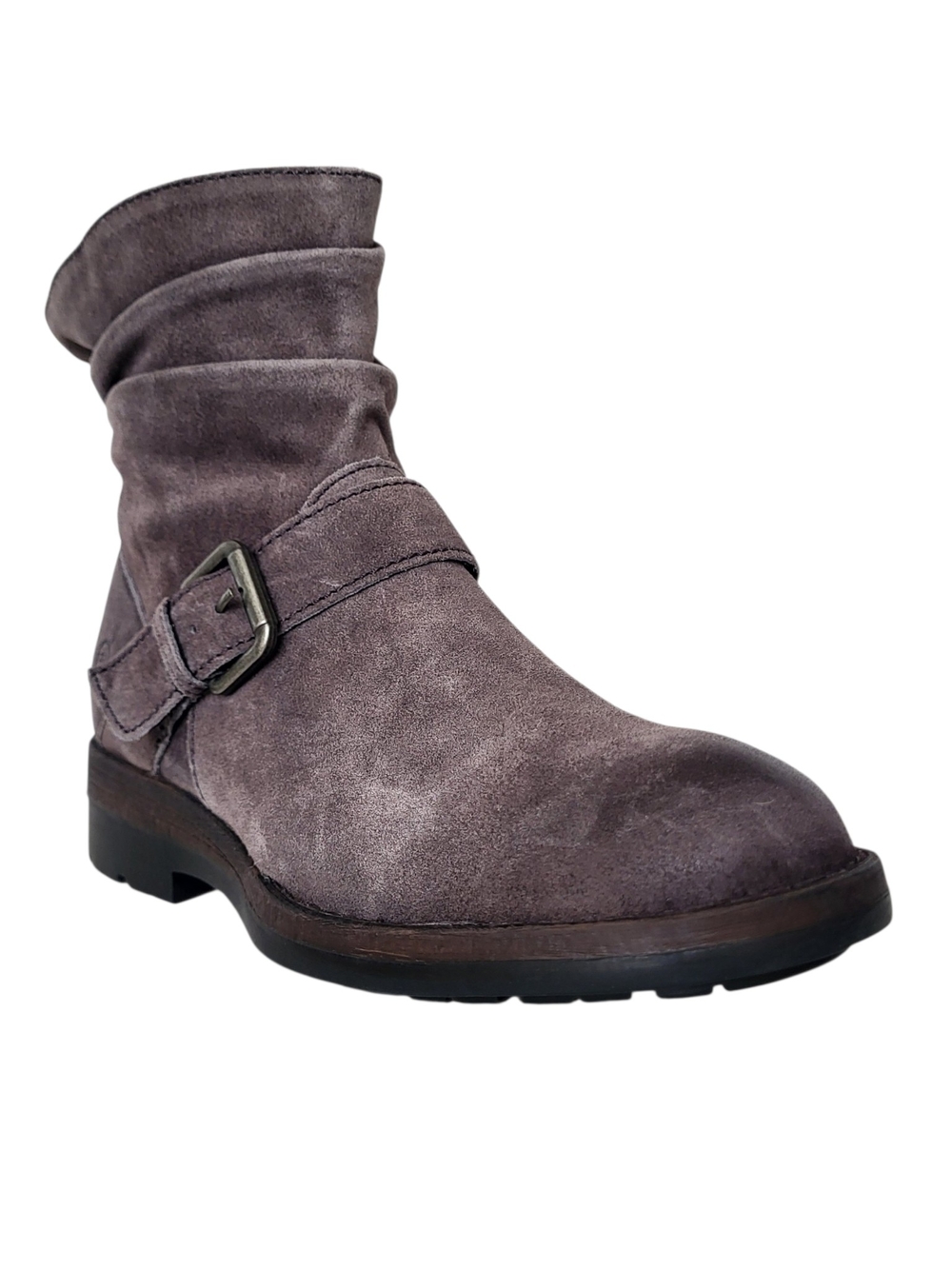 Born Midway Moto Boots in Distressed Grey Suede Women's Size 8